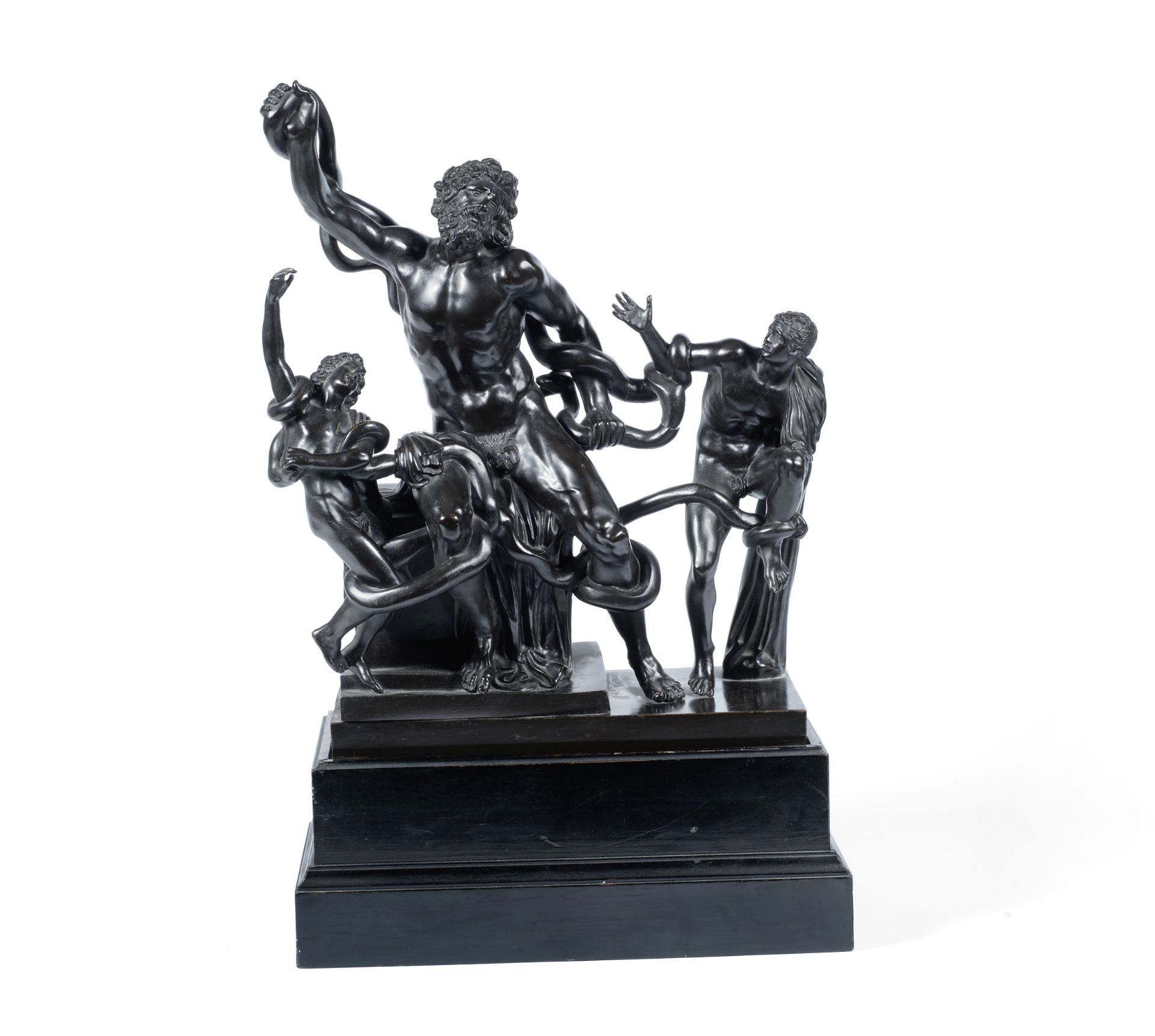 A mid 19th century patinated copper alloy group of The Laoco&#246;n after the antique, French or...