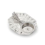 A French silver 'Butterfield Dial' pocket sundial and compass Michael Butterfield, Paris circa 1...