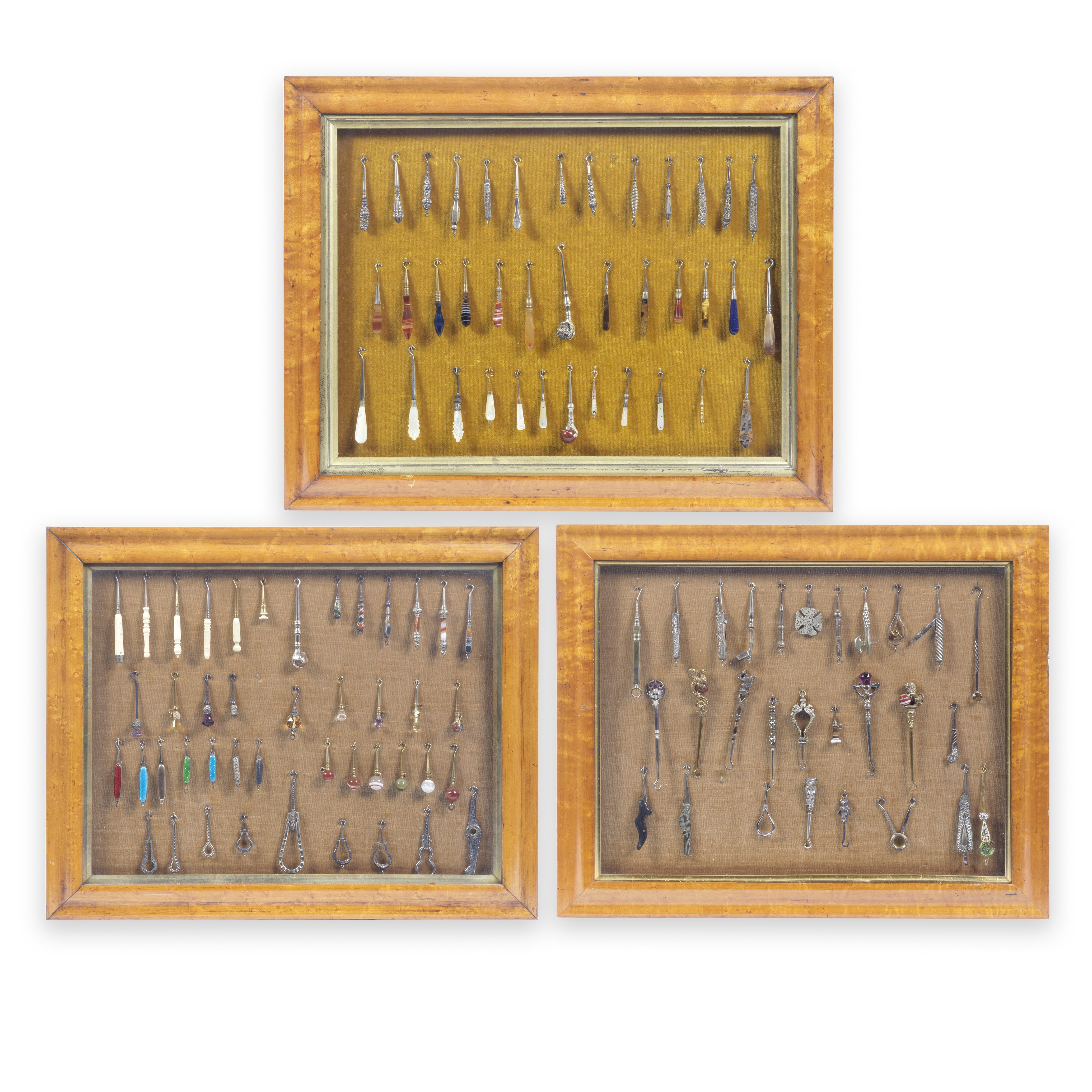 A collection of 111 button hooks mostly late 19th and early 20th century (111)