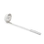 A modernist silver ladle maker's mark M.K.M, Birmingham 1951