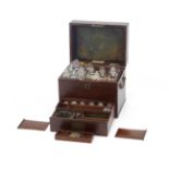 A Wittell & Davis Patent Mahogany Medicine Chest, English, 19th century,