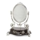 A large Victorian silver and coromandel wood dressing table mirror Mappin & Webb, London 1900
