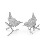 A pair of novelty silver wren peppers Frederick Edmonds & Edward J W Johnson, London 1891 (2)