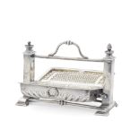 An unusual Victorian silver 'Staniforth's Patent' box in the form of a table cigar / cigarette l...