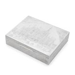 An Italian silver cigar box Mario Buccellati, Milan mid-20th century, stamped M. BUCCELLATI '* 1...