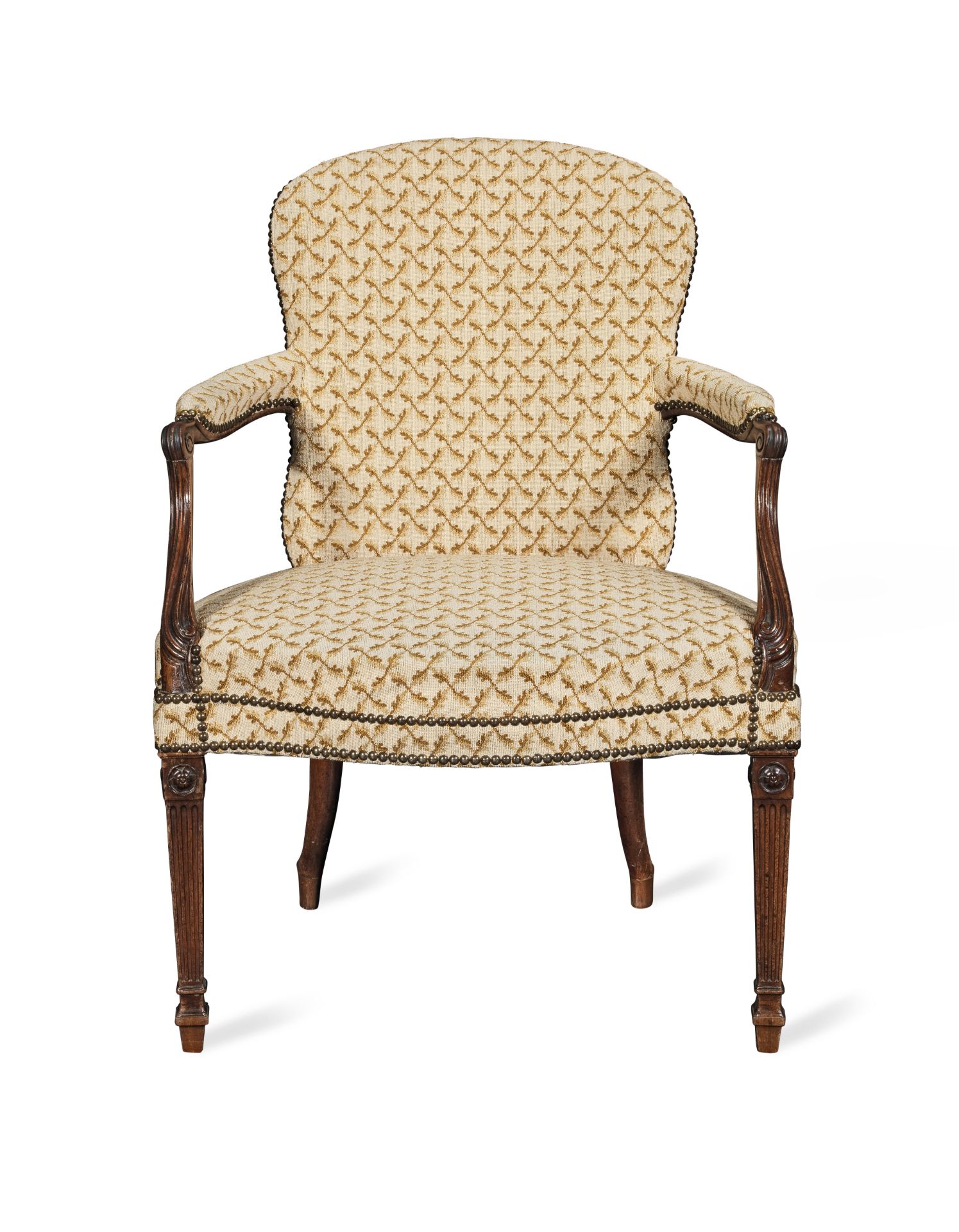 A George III mahogany open armchair Circa 1775