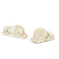 After Antonio Canova (Italian, 1757-1822): A pair of late 19th century Italian carved alabaster ...