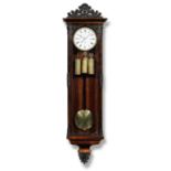A good mid 19th century Continental rosewood grande sonnerie striking and repeating Vienna regul...