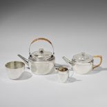 Dr Christopher Dresser: Made by Hukin & Heath Four-piece picnic set, no. 2109 & 2110, 1879