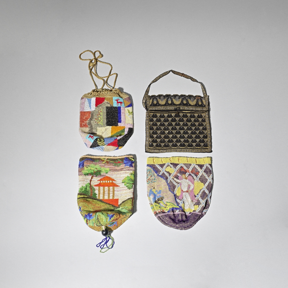 Austrian School: Attributed to the Wiener Werkst&#228;tte Four beaded bags, circa 1925