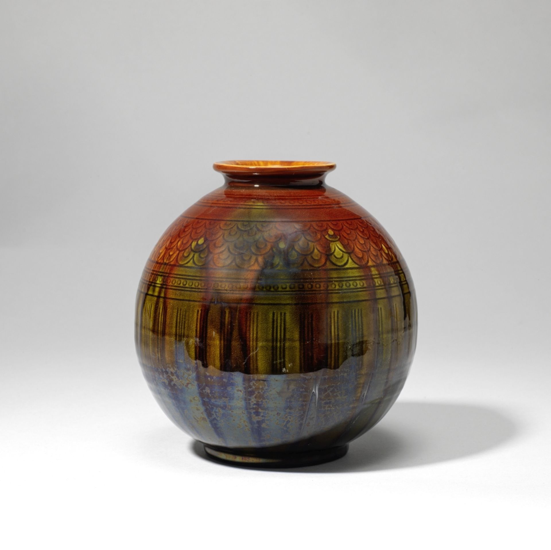 Dr Christopher Dresser: Made by Linthorpe Pottery Globular vase, circa 1880