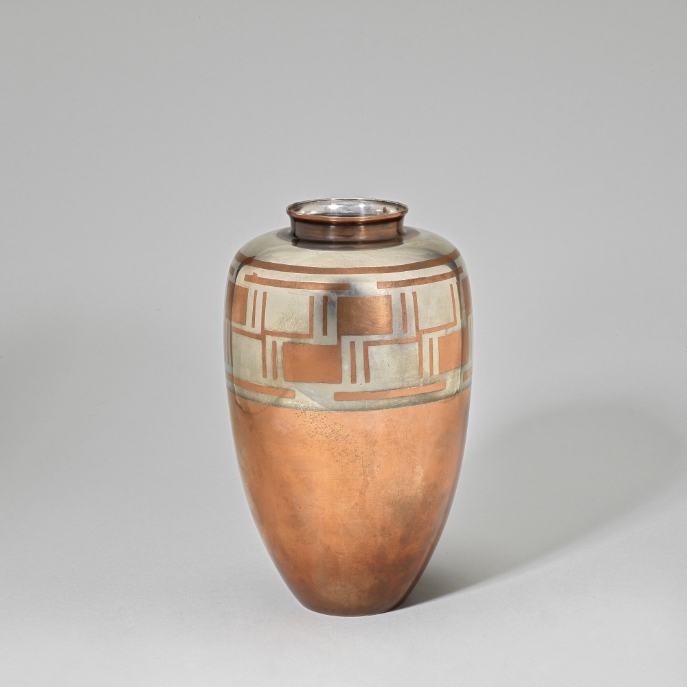 Luc Lanel for Christofle Dinanderie vase, circa 1929