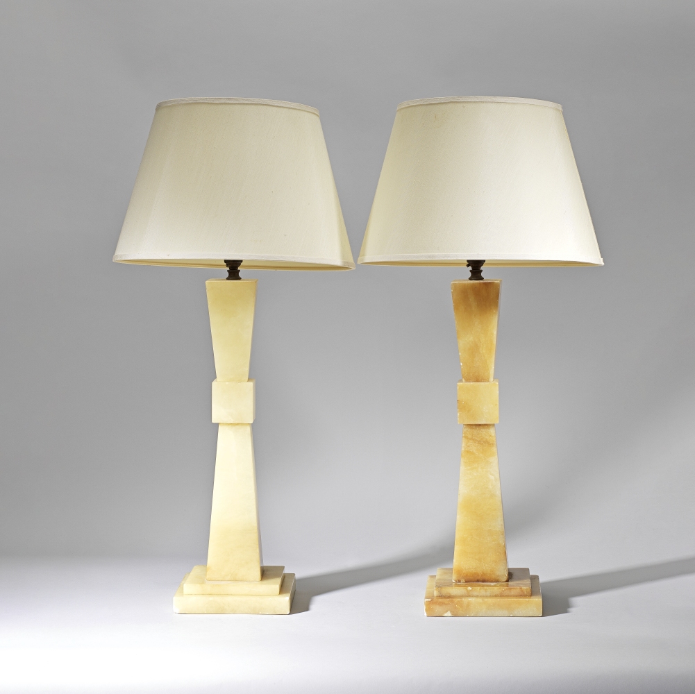 French Pair of large table lamps, 20th century