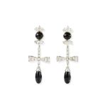 PAIRE DE BOUCLES D'OREILLES DIAMANTS