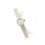 Rolex. Montre bracelet de dame en or blanc 18K (750) sertie de diamants mouvement m&#233;canique...