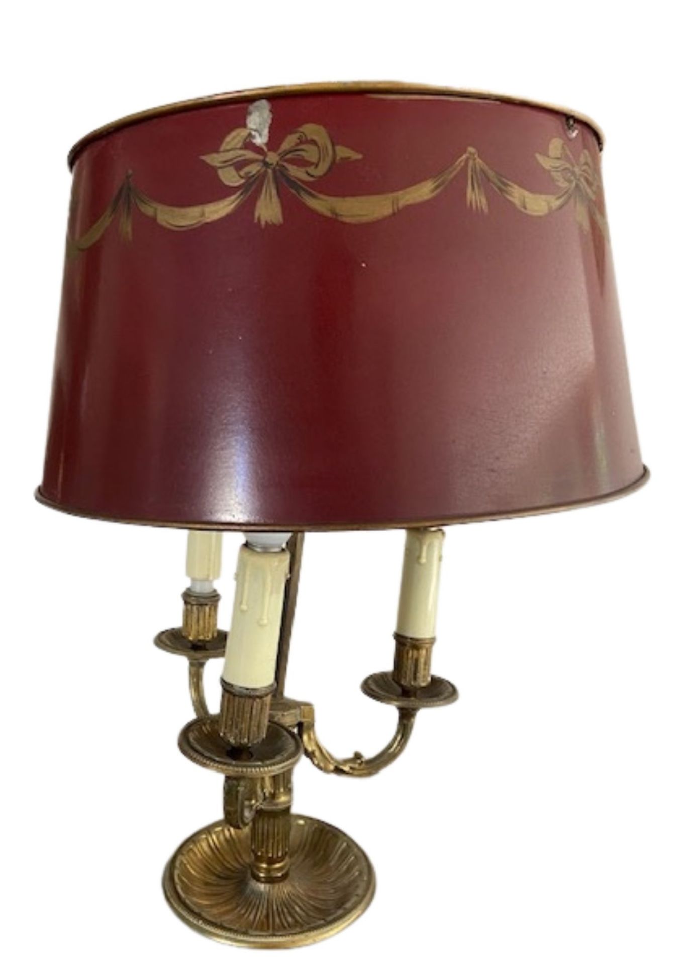 Lampe bouillotte dans le go&#251;t Louis XVI