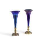 LOUIS COMFORT TIFFANY Deux vasescirca 1900Sign&#233;s 'L.C.T. Favrile' sur chacun, en verre tein...