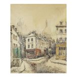 FRANK WILLIAM BOGGS, DIT FRANK-WILL (1900-1950) Montmartre, ruelles anim&#233;es au pied du Sacr...