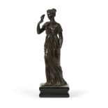 Figure en bronze repr&#233;sentant Thalie