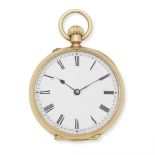 Vacheron Constantin. An 18K gold keyless wind open face pocket watch Manufactured 1884