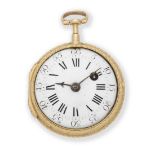 A continental gold key wind open face pocket watch Circa 1790