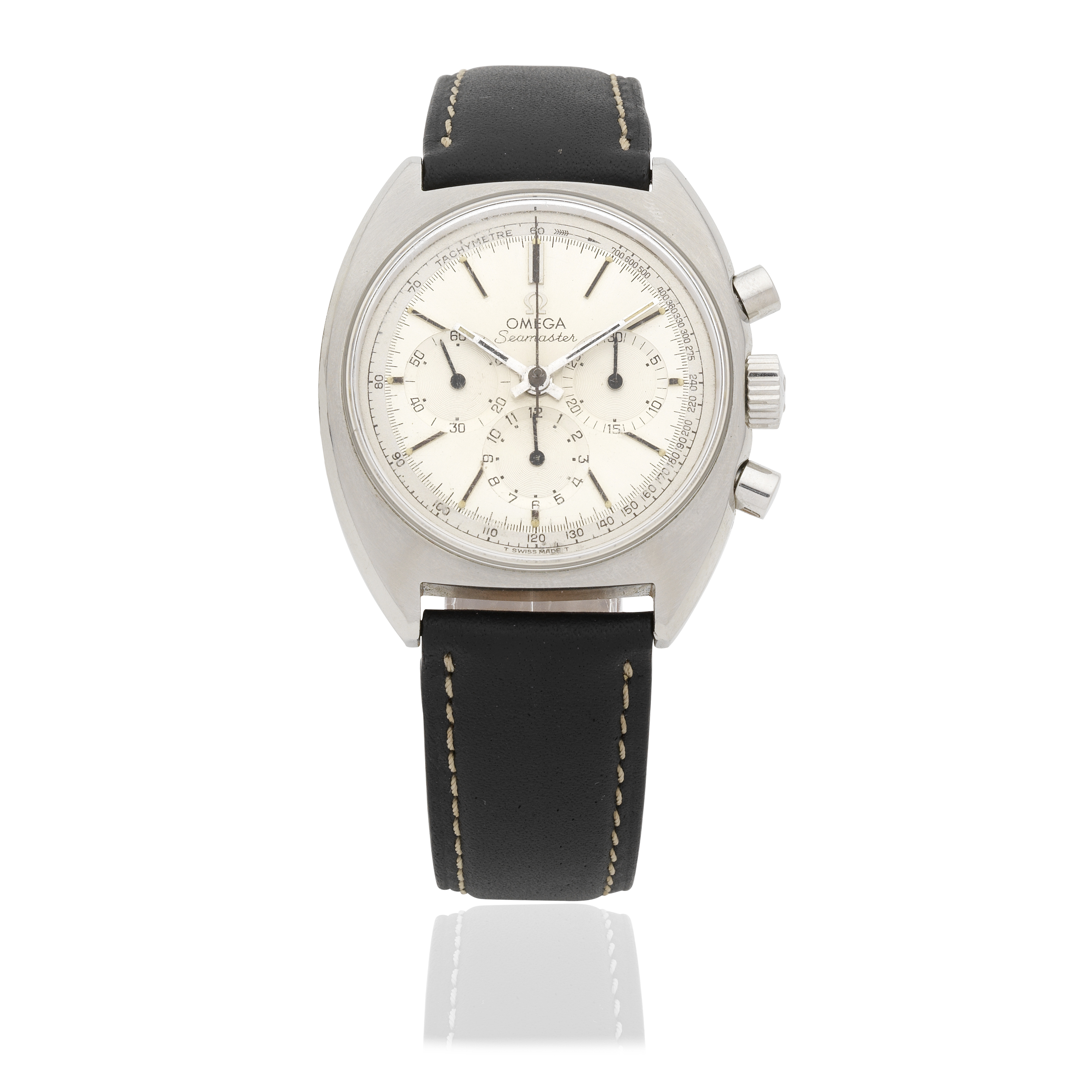 Omega. A stainless steel manual wind chronograph wristwatch Seamaster chronograph, Ref: 145.006...