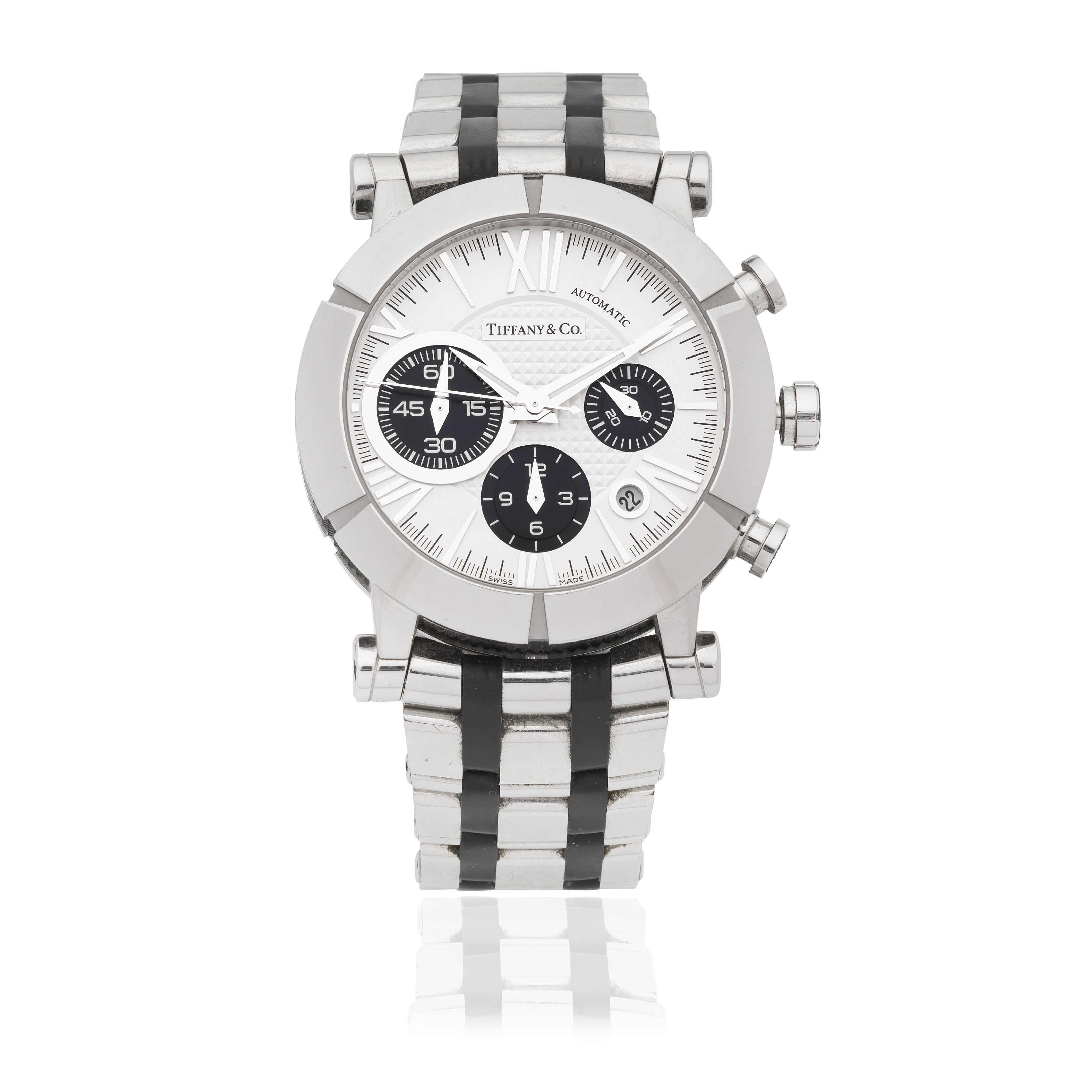 Tiffany & Co. A stainless steel automatic calendar chronograph bracelet watch Atlas, Circa 2010