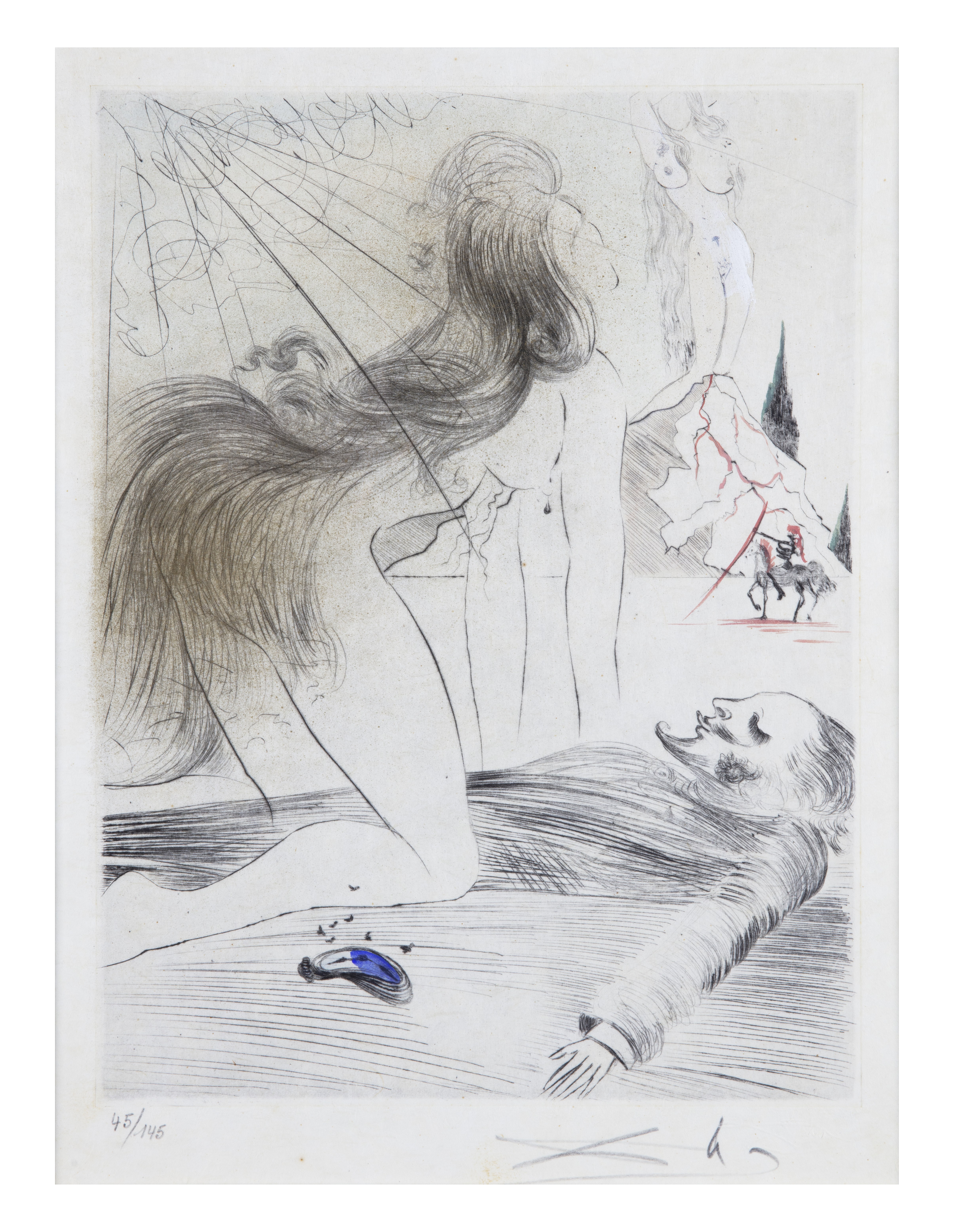 Salvador DALI (1904-1989) FEMME A GENOUX, 1969 (Michler & L&#246;psinger, 361)Eau-forte et point...