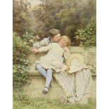 Henry James Johnstone (1835-1907) Stolen kisses