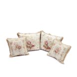 Two pairs of cushions of Aubusson tapestry 19th century