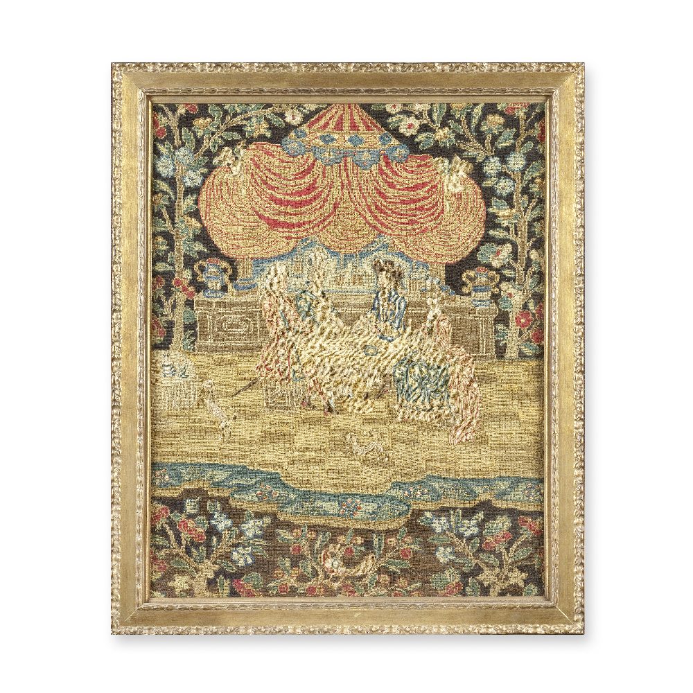 A needlework picture 18th century, French