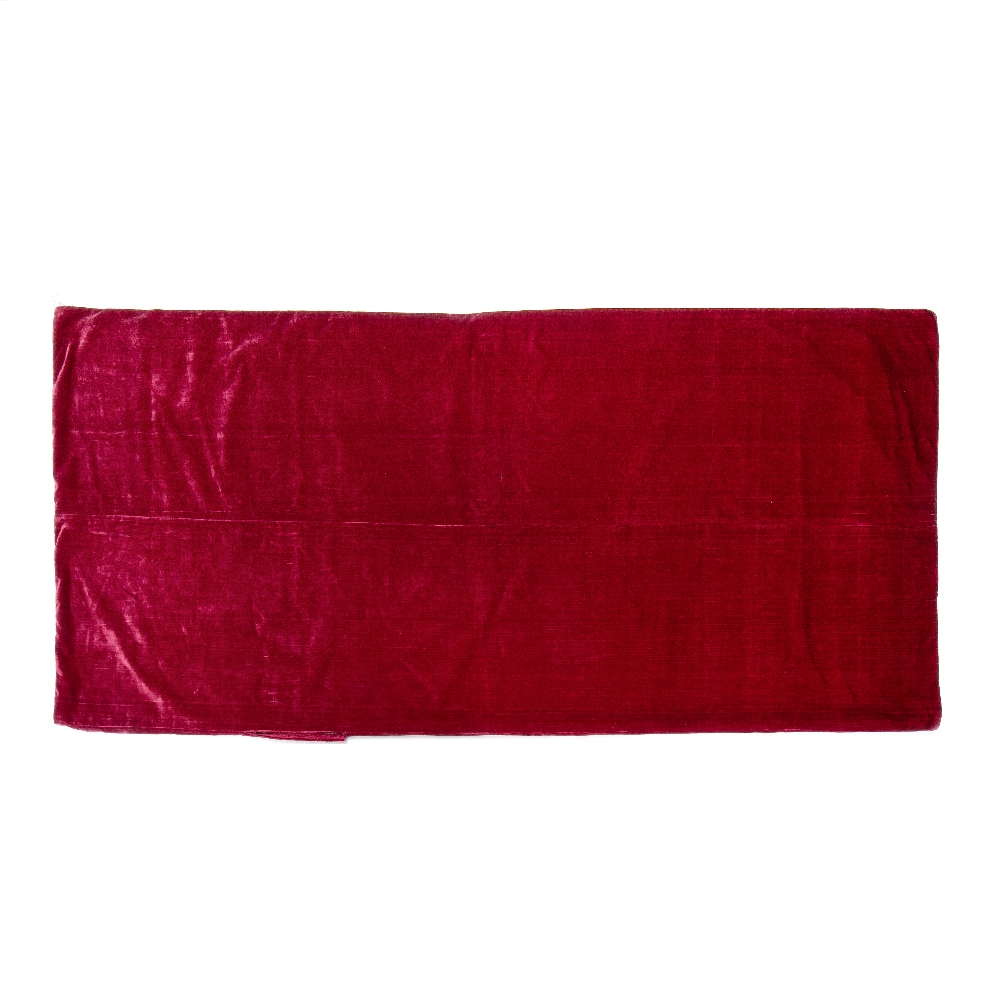 A coverlet of crimson silk velvet Late 18th century, Italian