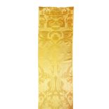 A length of yellow damask silk Circa 1720-1730, probably Dutch