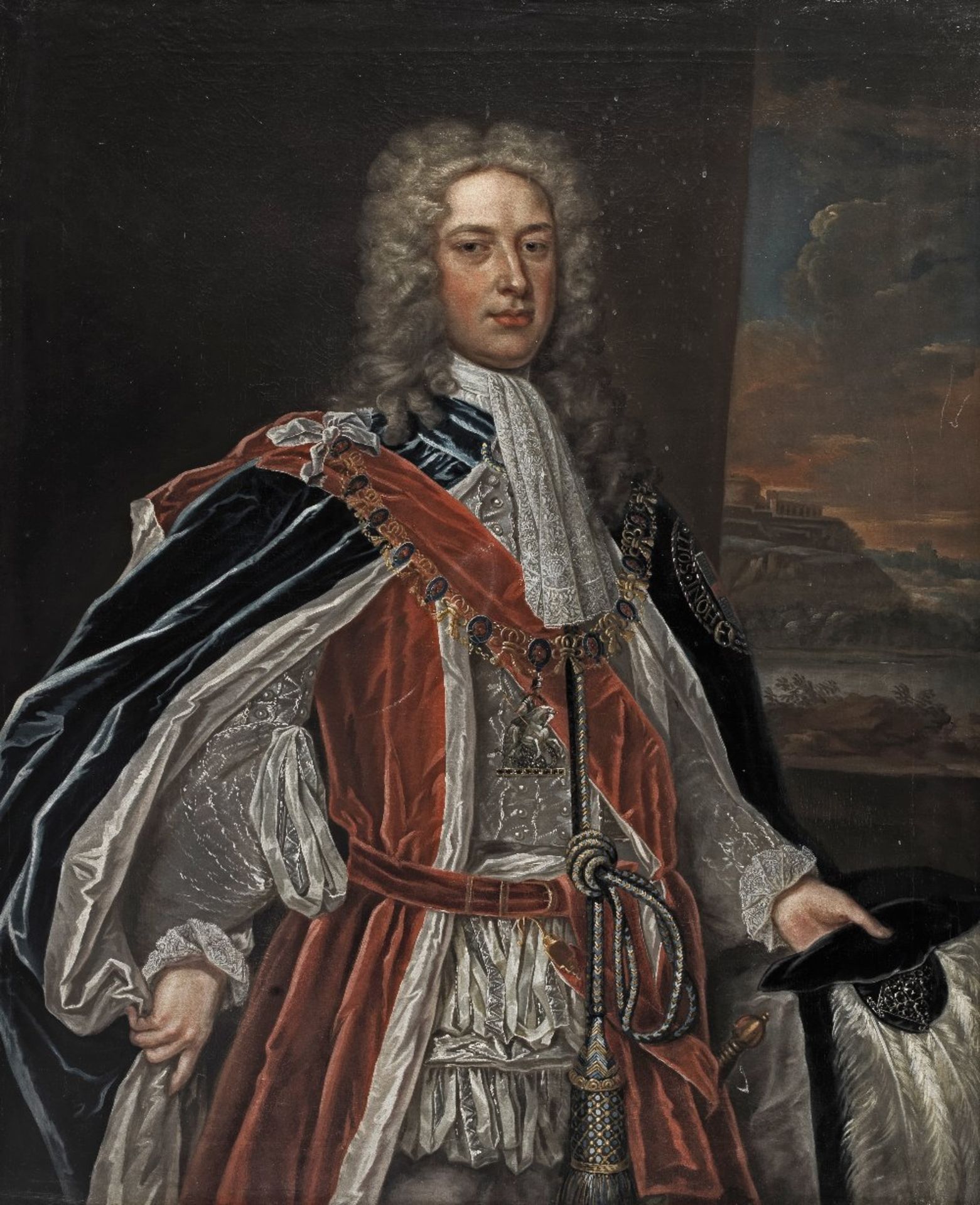 Circle of Charles Jervas (Irish, circa 1675-1739) Portrait of Thomas Pelham-Holles, 1st Duke of ...