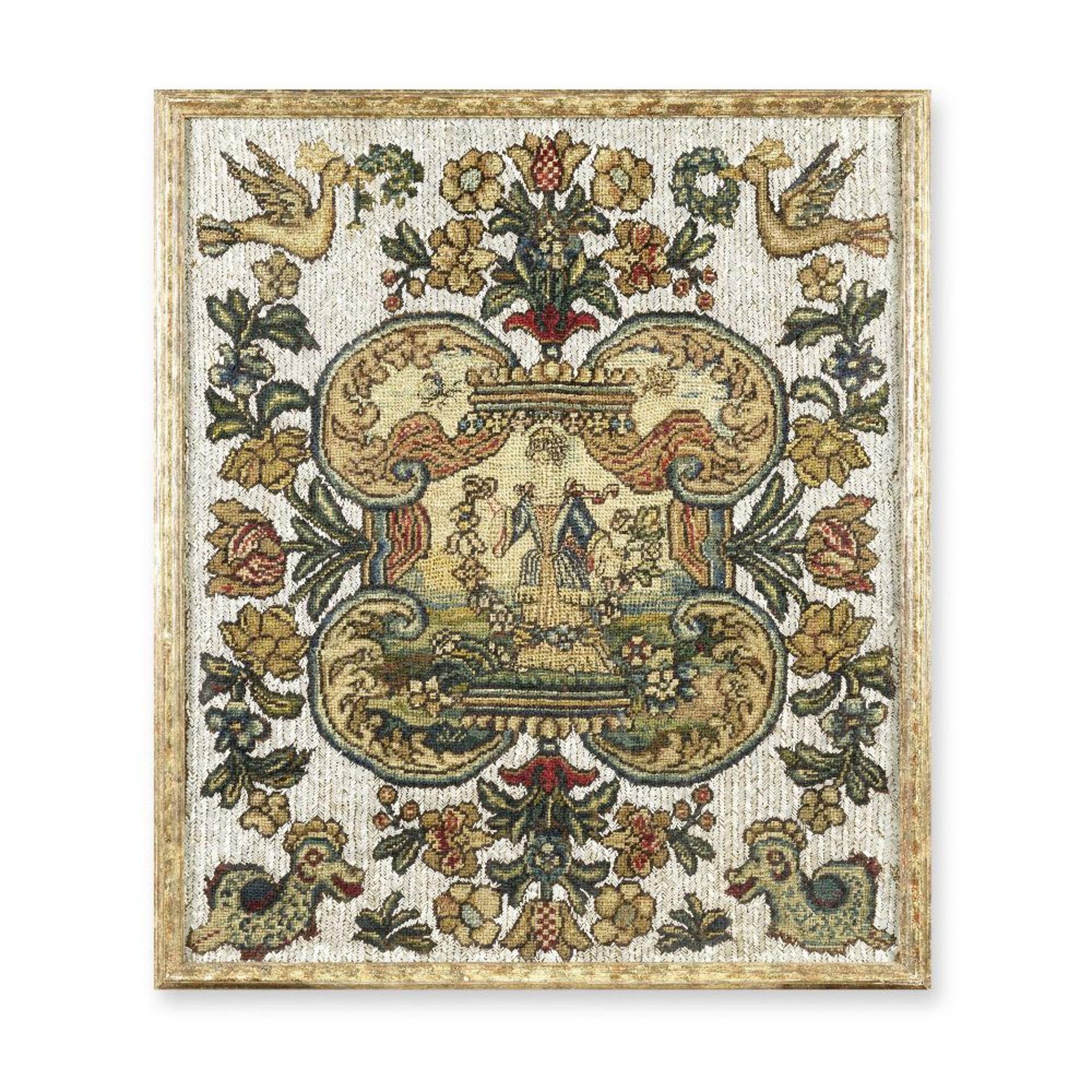 A needlework picture Mid 18th century, French