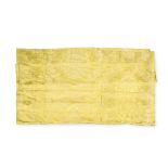 A yellow damask silk panel 19th century, French