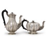 A French silver coffee pot and matching teapot Jean Baptiste Claude Odiot, Paris 1819-1838, stam...
