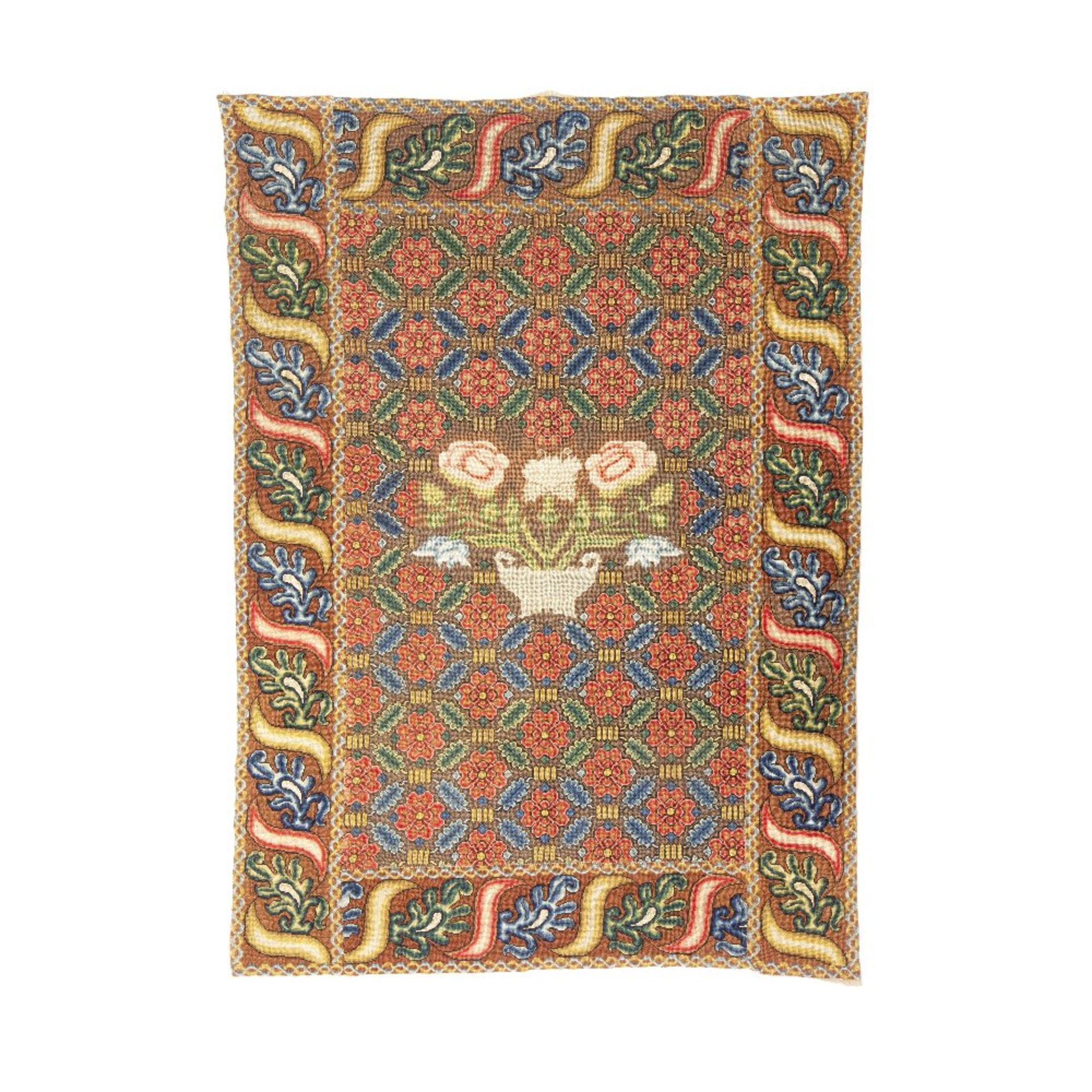 A needlework rug Mid-18th century, probably English