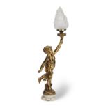 A gilt composition table lamp First 20th century