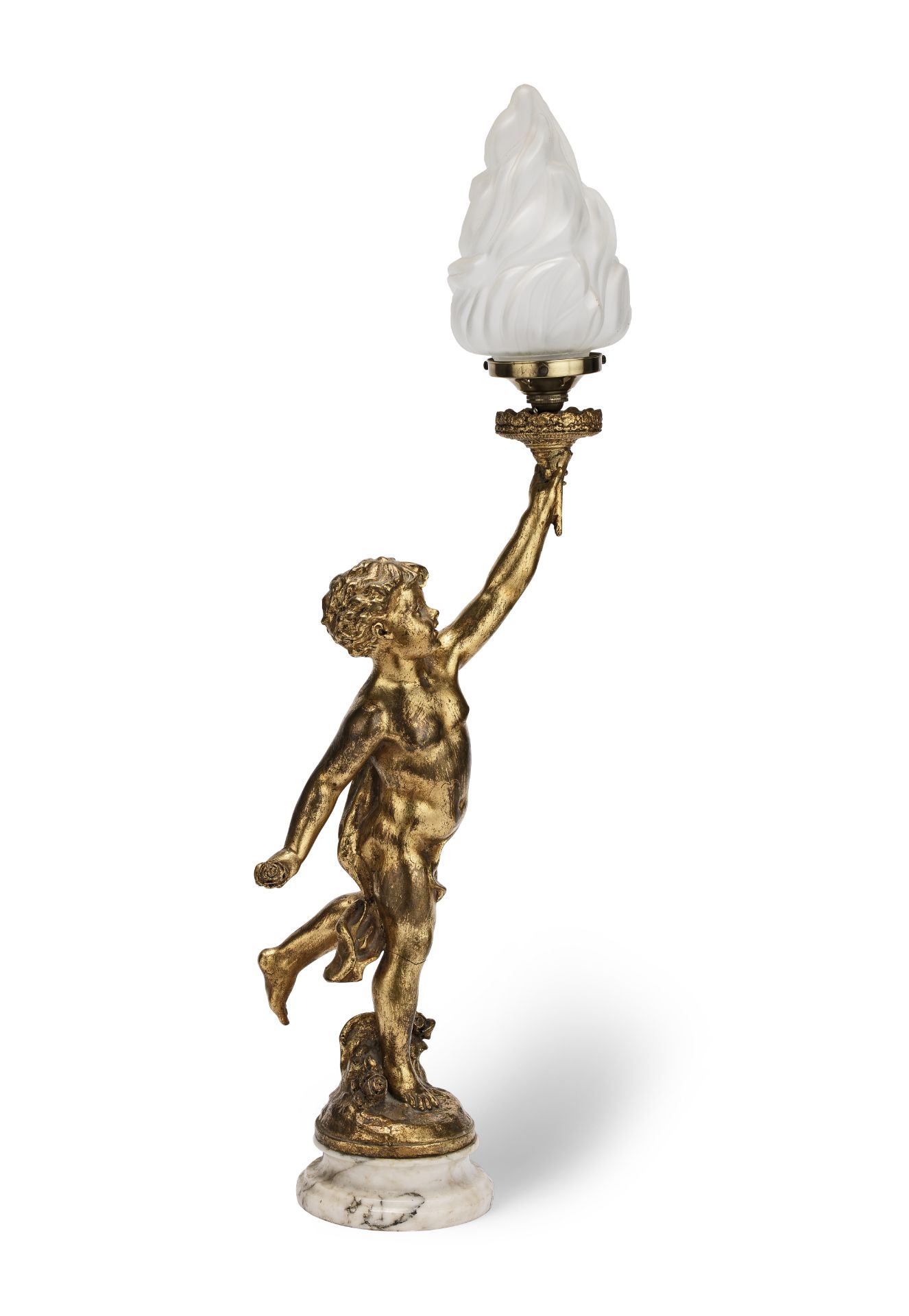 A gilt composition table lamp First 20th century