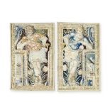 A pair of tapestry border panels From a tapestry woven in the Faubourg Saint-Michel workshop, ci...