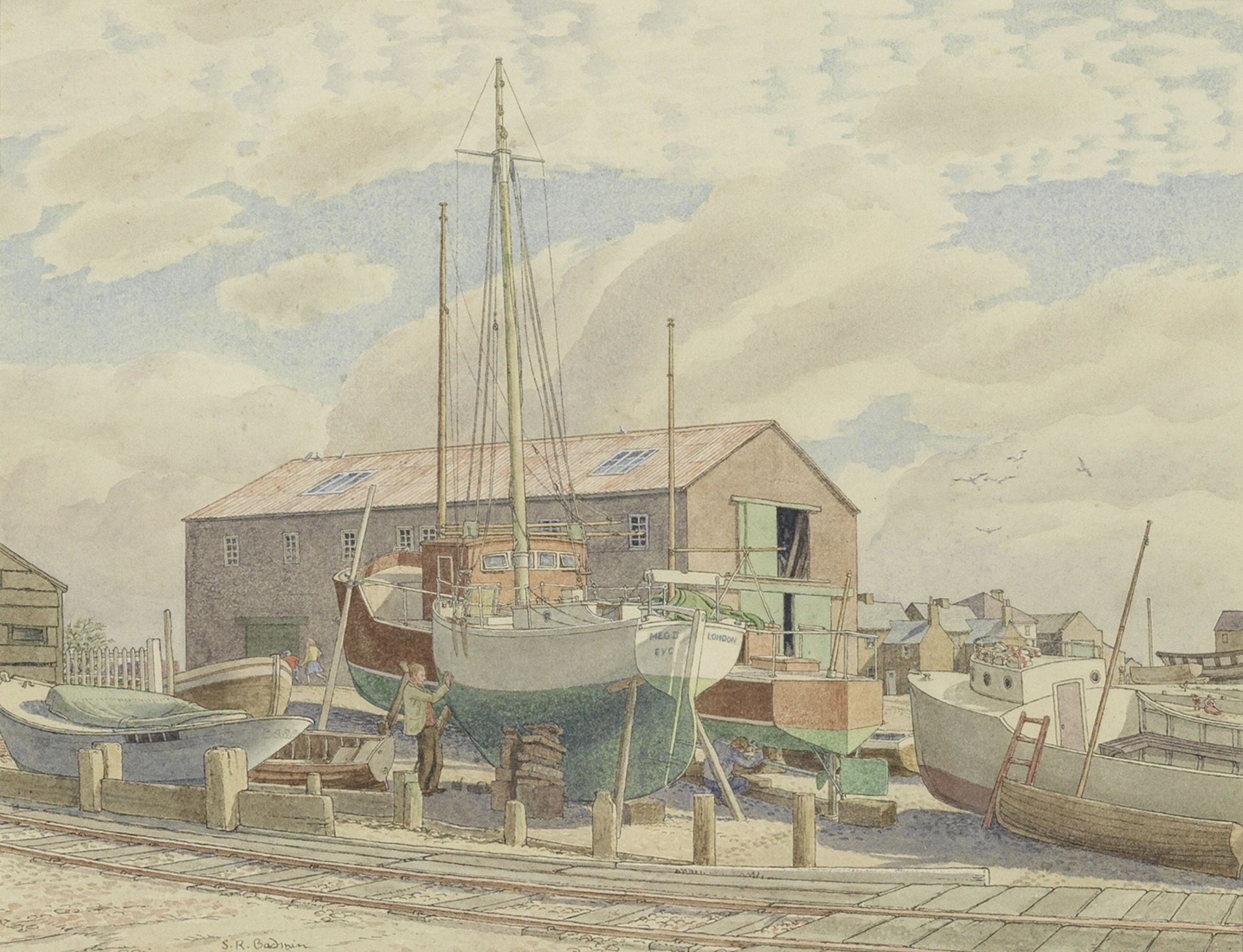 Stanley Roy Badmin R.W.S. (British, 1906-1989) At Whitstable