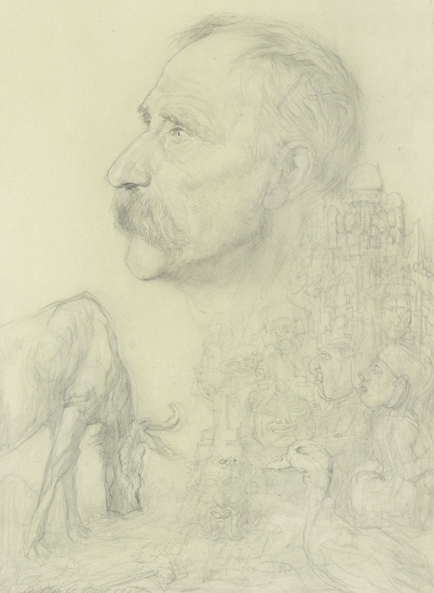 Austin Osman Spare (British, 1886-1956) The Nascent Soul (Portrait of Walter Warren)