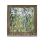 Irma Stern (South African, 1894-1966) 'Palm Trees', Zanzibar within artist's original Zanzibar f...