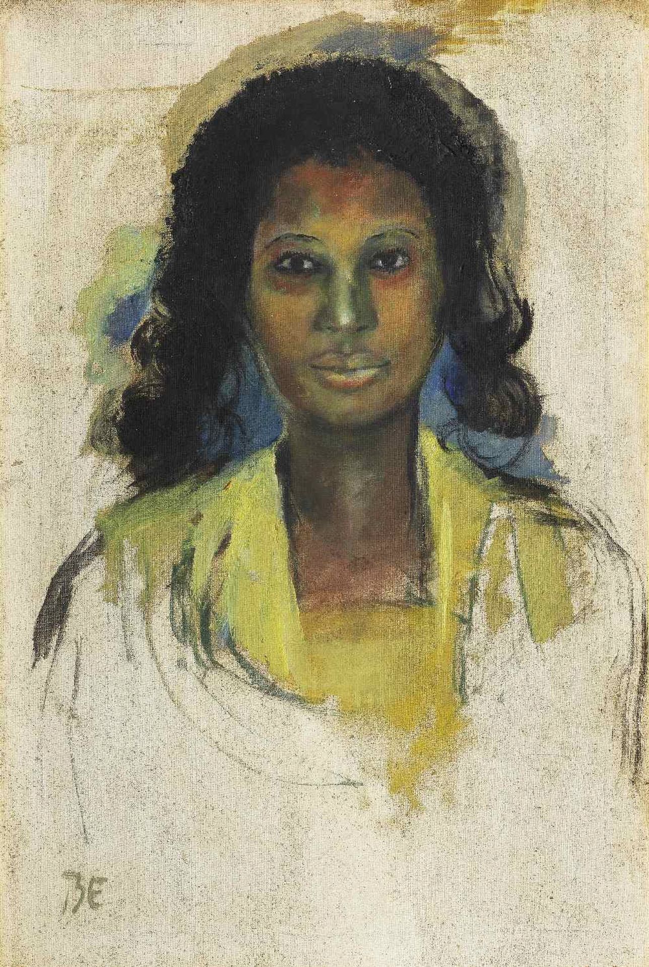 Benedict Chukwukadibia Enwonwu M.B.E (Nigerian, 1917-1994) Portrait of a Lady (framed)