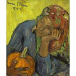 Irma Stern (South African, 1894-1966) Meinkie with Pumpkin (framed)