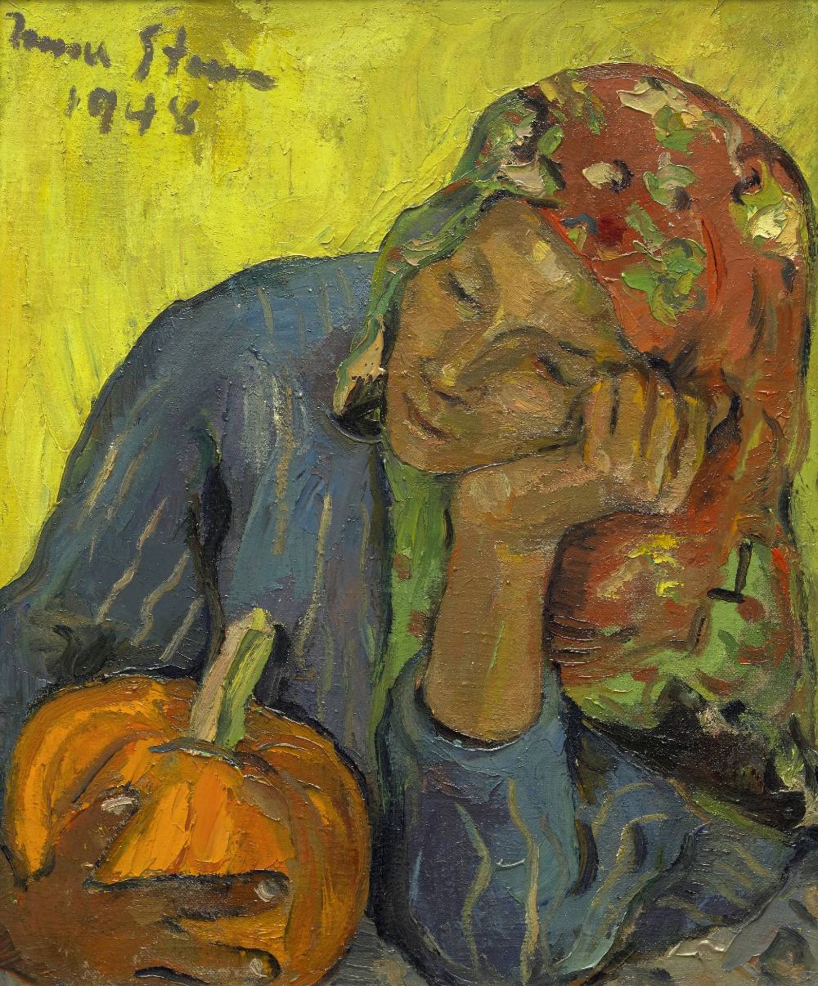 Irma Stern (South African, 1894-1966) Meinkie with Pumpkin (framed)