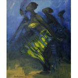 Benedict Chukwukadibia Enwonwu M.B.E (Nigerian, 1917-1994) Africa Dances, 1991 (framed)