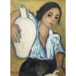 Irma Stern (South African, 1894-1966) Girl with Jug (framed)