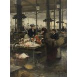 Victor Gabriel Gilbert (French, 1847-1935) The Fish Market, Les Halles